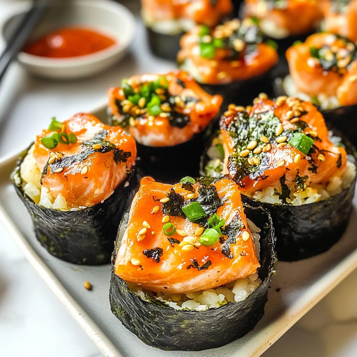 Gebackene Lachs Sushi Becher für jede Gelegenheit