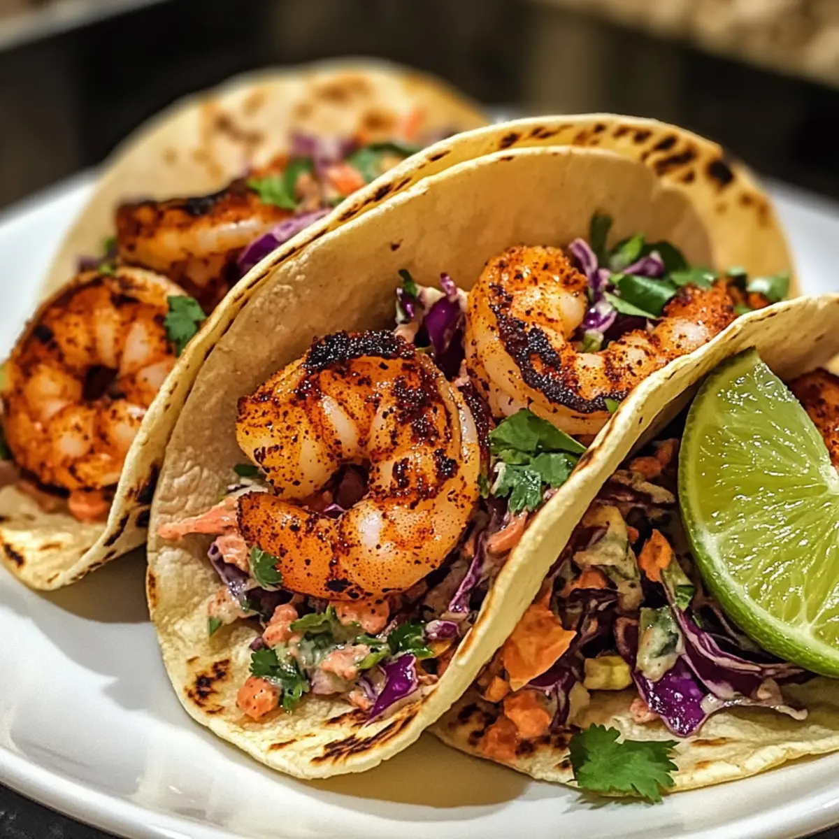 Schwärmende Garnelen Tacos mit Slaw für Genussmomente
