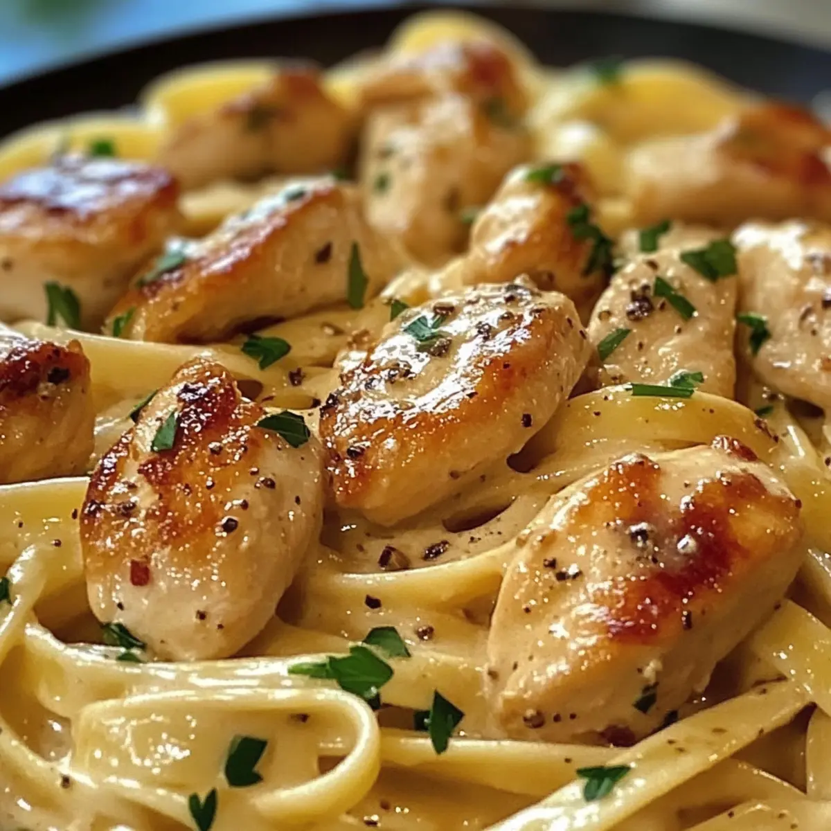 Cremige italienische Hühnchenpasta für schnelle Abende