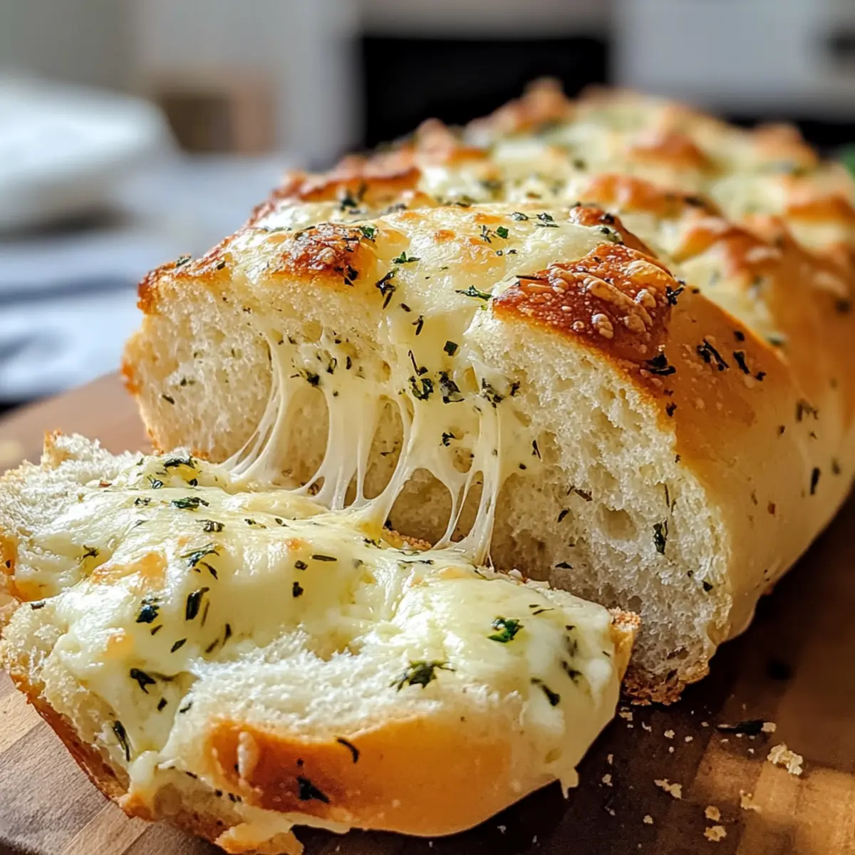 Italienisches Kräuter- und Käsebrot für Zuhause