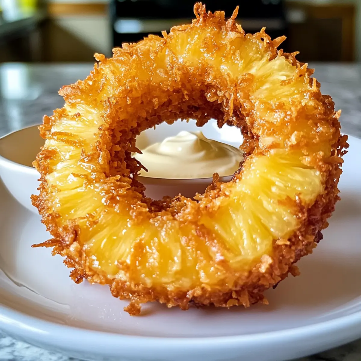 Rum-getränkter gebratener Ananas für den Sommer