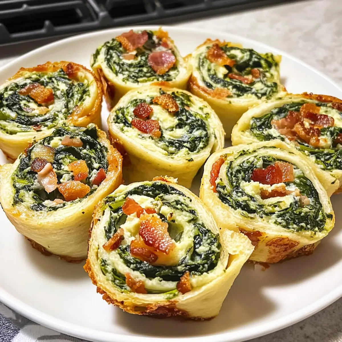 Spinat Dip Pinwheels für den perfekten Snack