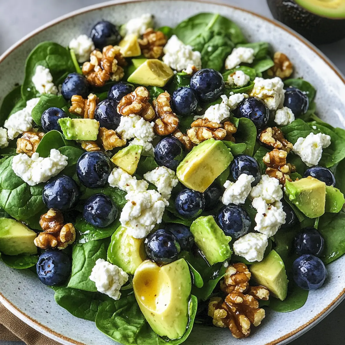 20-Minuten Spinat Heidelbeer Salat für den Sommer