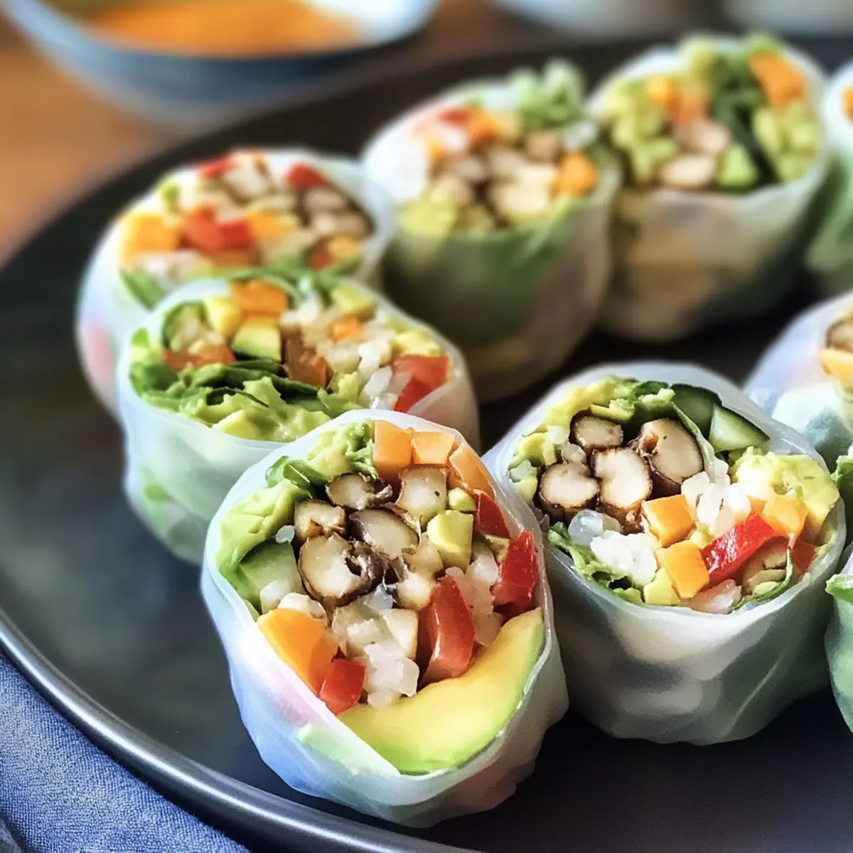 Avocado Shiitake Frühlingsrollen leicht und frisch