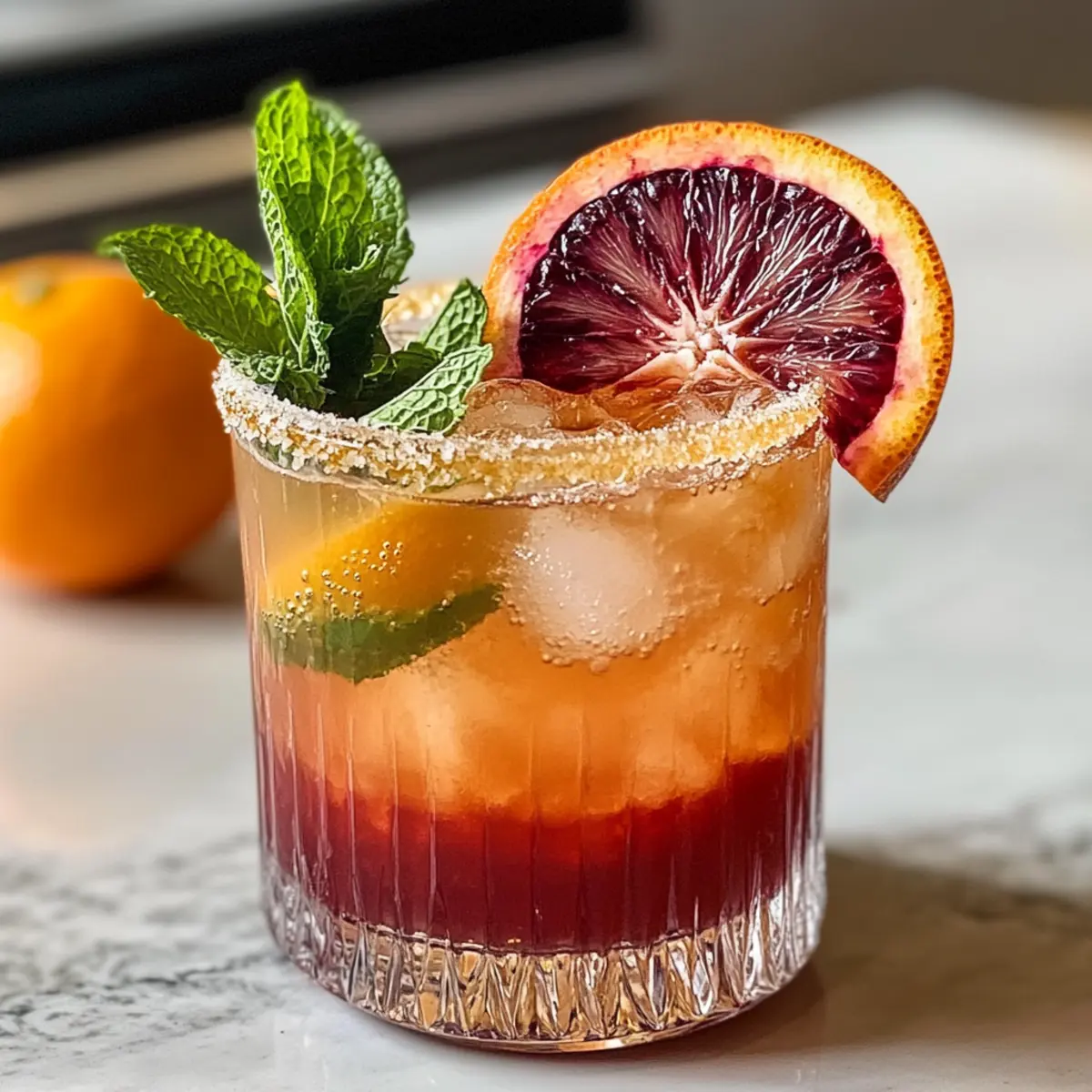 Blutorange Mexikanischer Muli Cocktail für Erfrischung