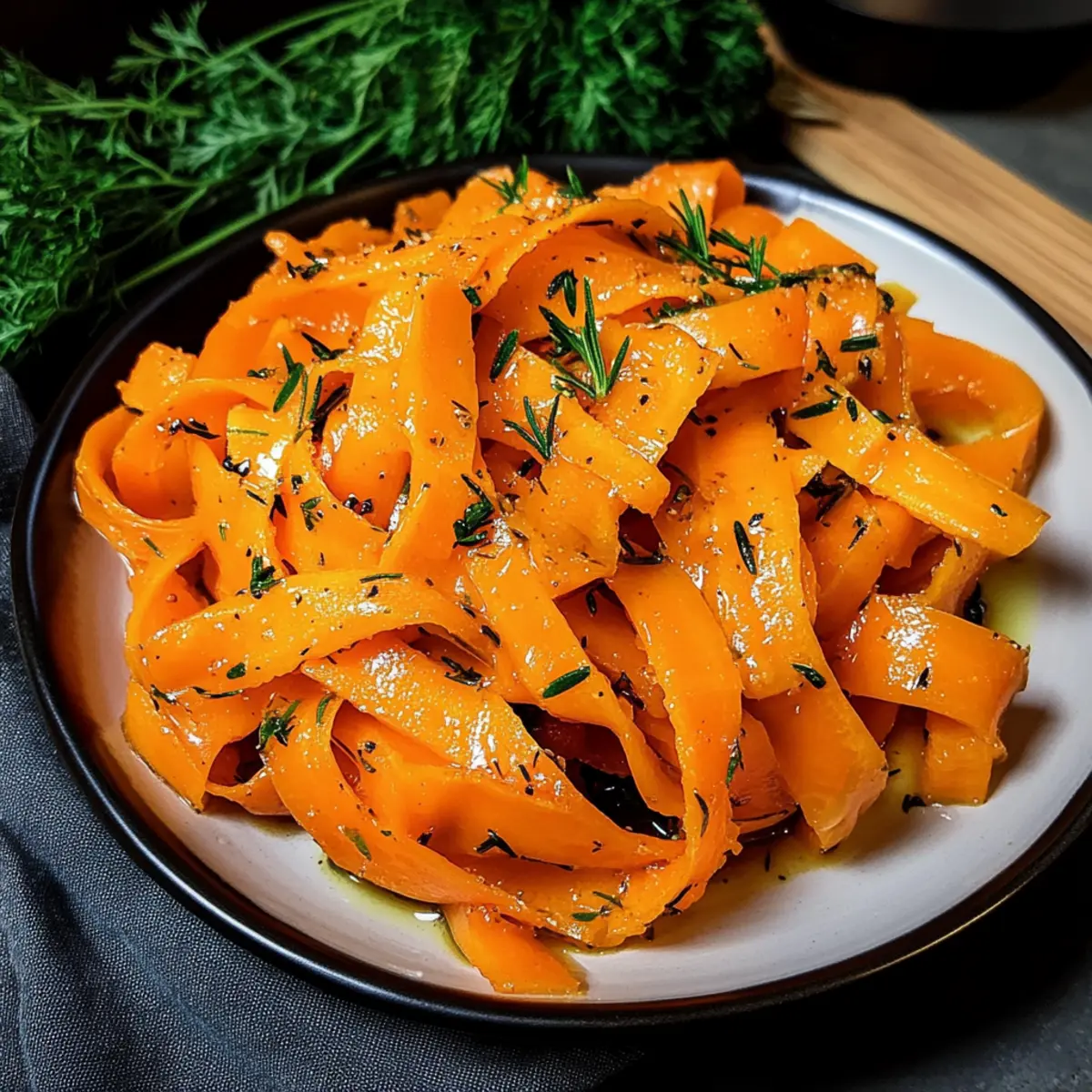 Karottenbänder mit Rosmarinbuttersauce für jeden Anlass