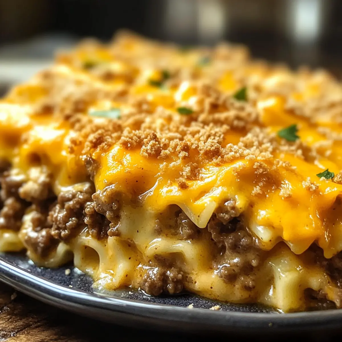 Käse Cheeseburger Auflauf für die ganze Familie