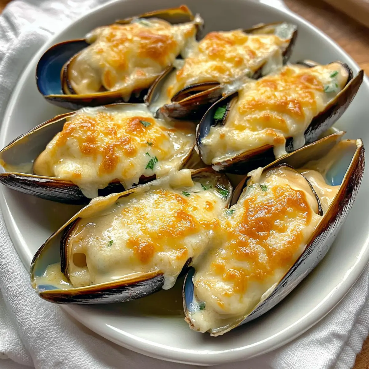 Käse-Mayonnaise-Muscheln im Nu zubereitet