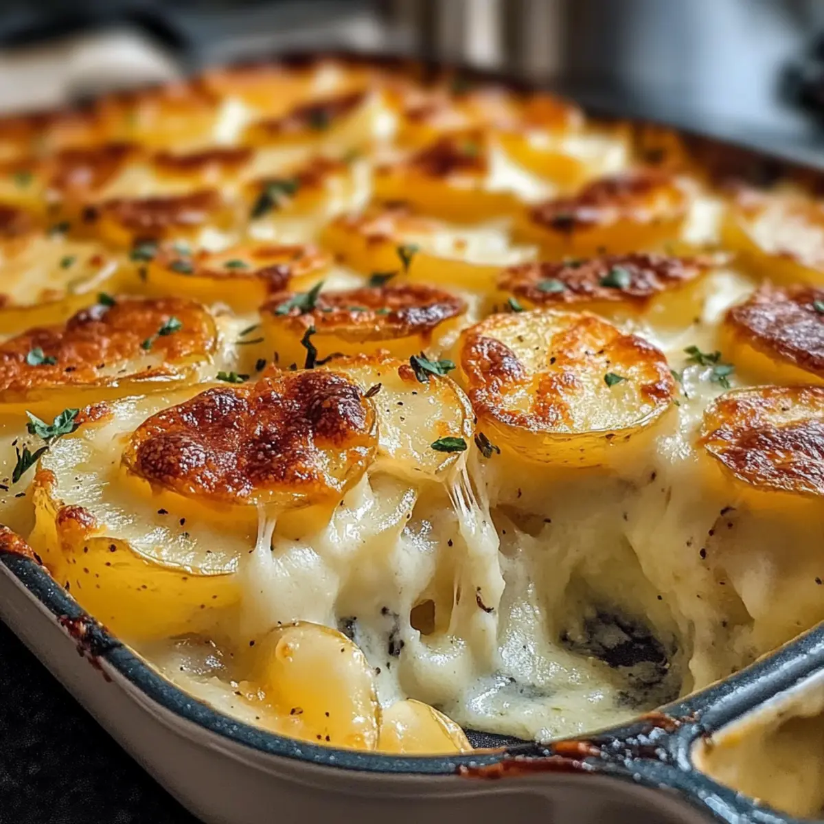 Käseüberbackene Kartoffeln: Einfaches Wohlfühlessen