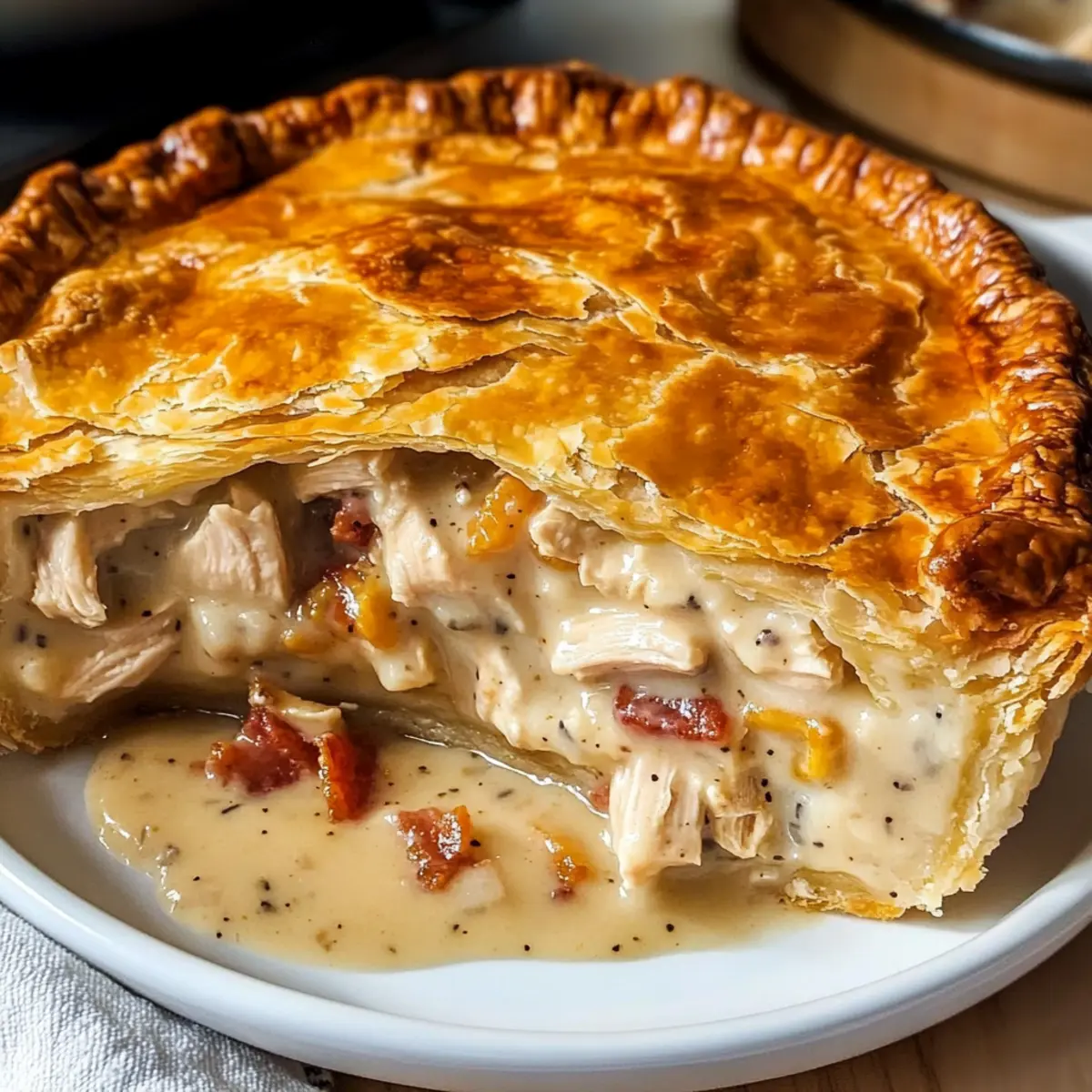 Hühnchen und Speck Pastete für den perfekten Comfort Food Genuss