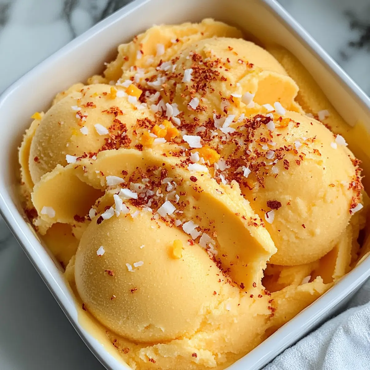 Chili Limetten Mango Sorbet für heiße Sommertage
