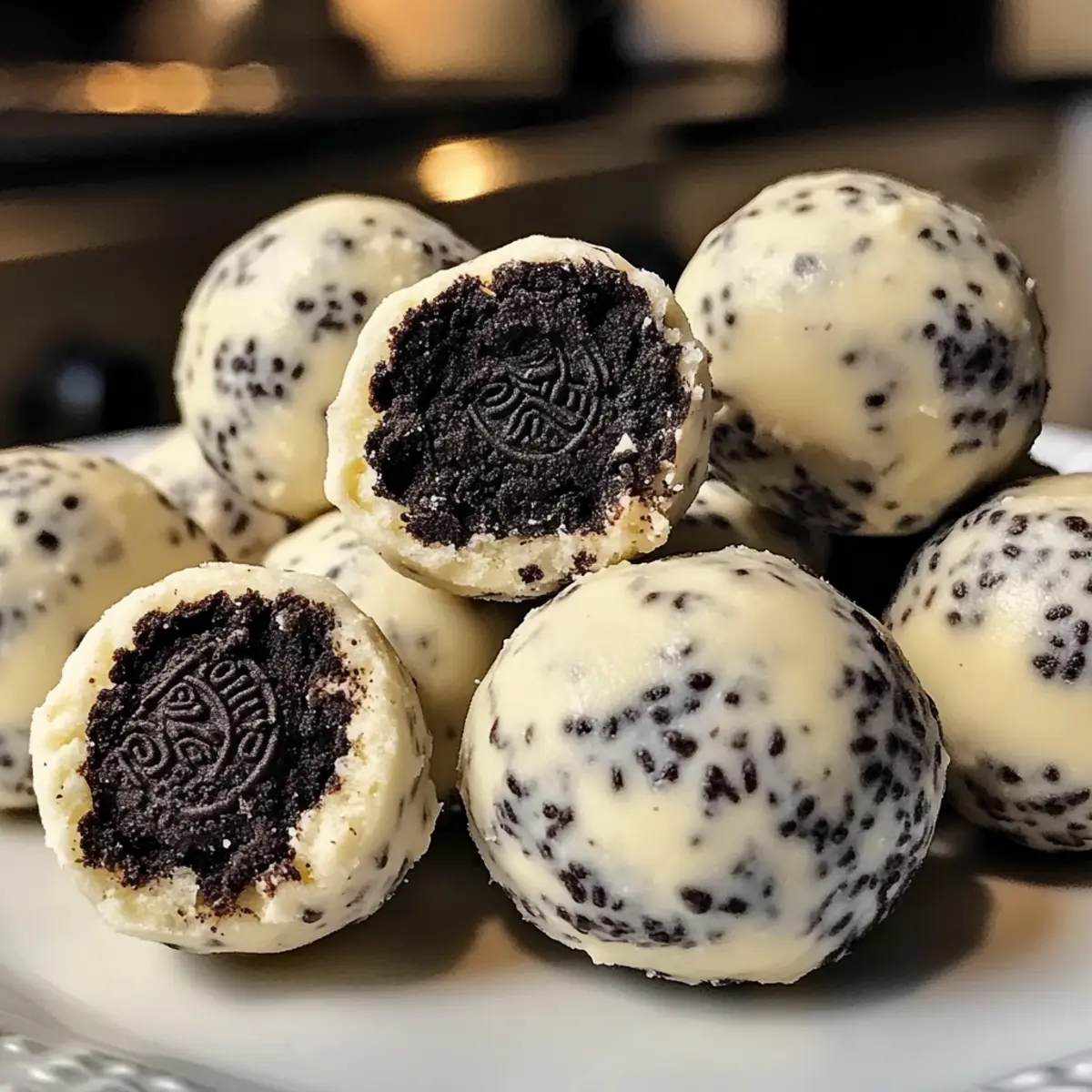 Frischkäse Oreo Proteinbällchen für süße Snack-Momente