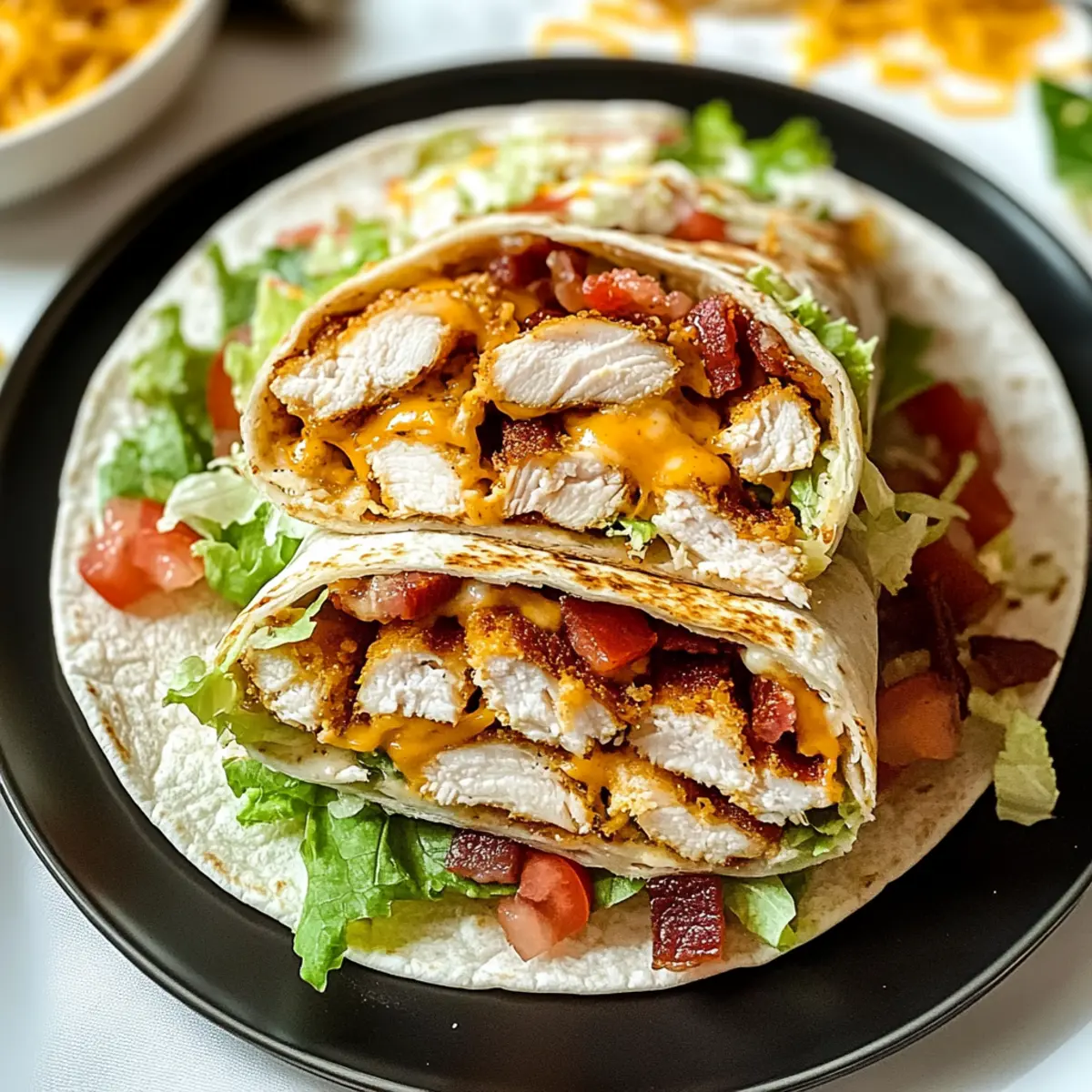 Knuspriges Hähnchen-Bacon-Ranch-Wrap ganz einfach gemacht