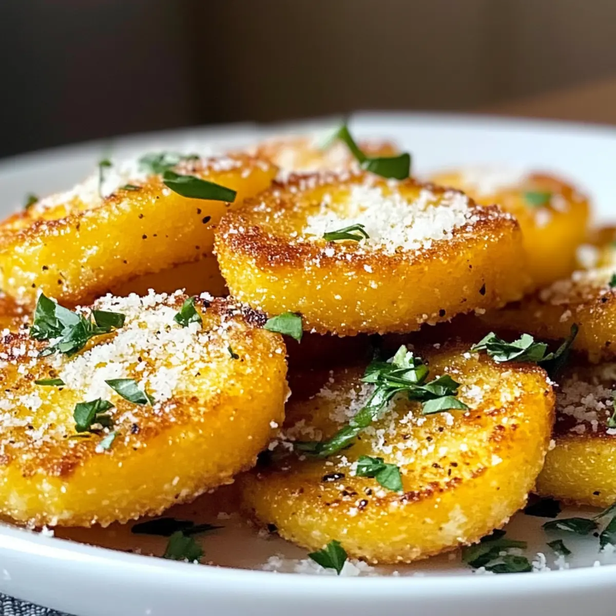 Knusprige Parmesan-Polenta-Runden für Jeden Anlass