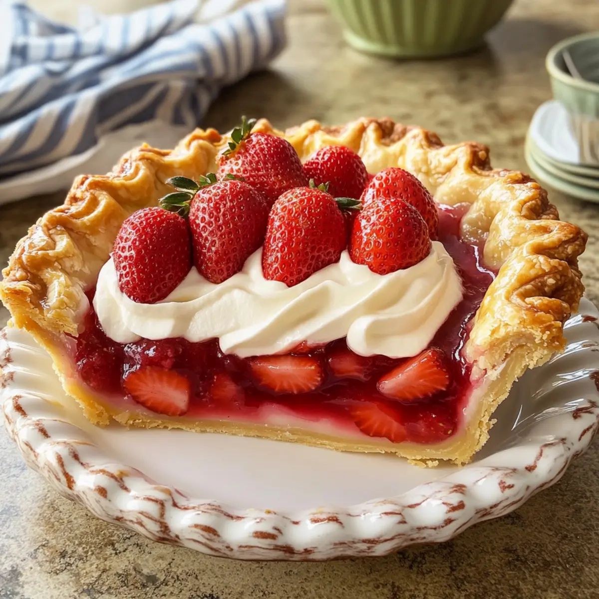 Doppel-Erdbeer-Pie mit klassischem Teig genießen