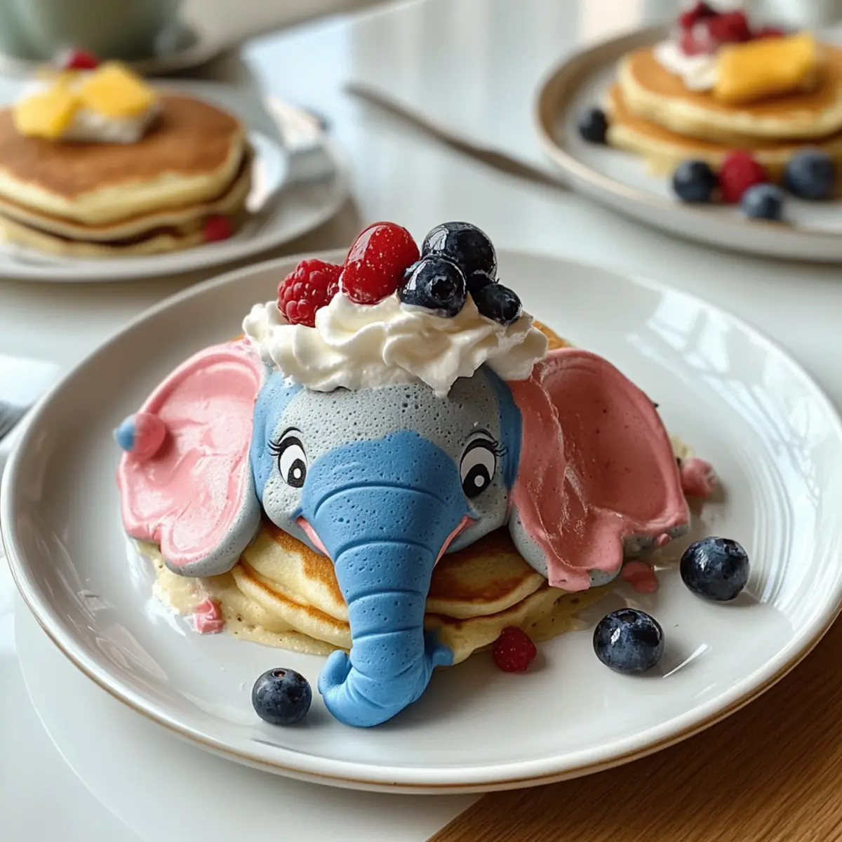 Dumbo fliegende Elefanten-Pfannkuchen für Kinderplausch