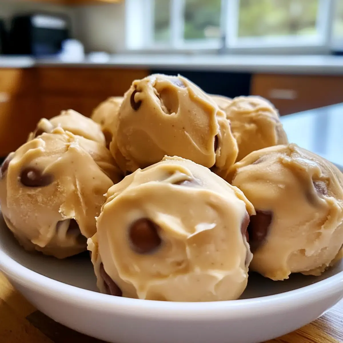 Gefrorene griechische Joghurt-Erdnussbutter-Bissen genießen