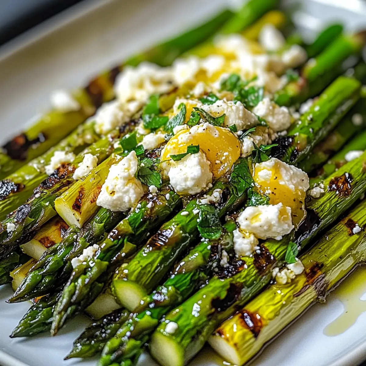 Gegrillter Spargel mit Zitrone und Feta schnell zubereiten