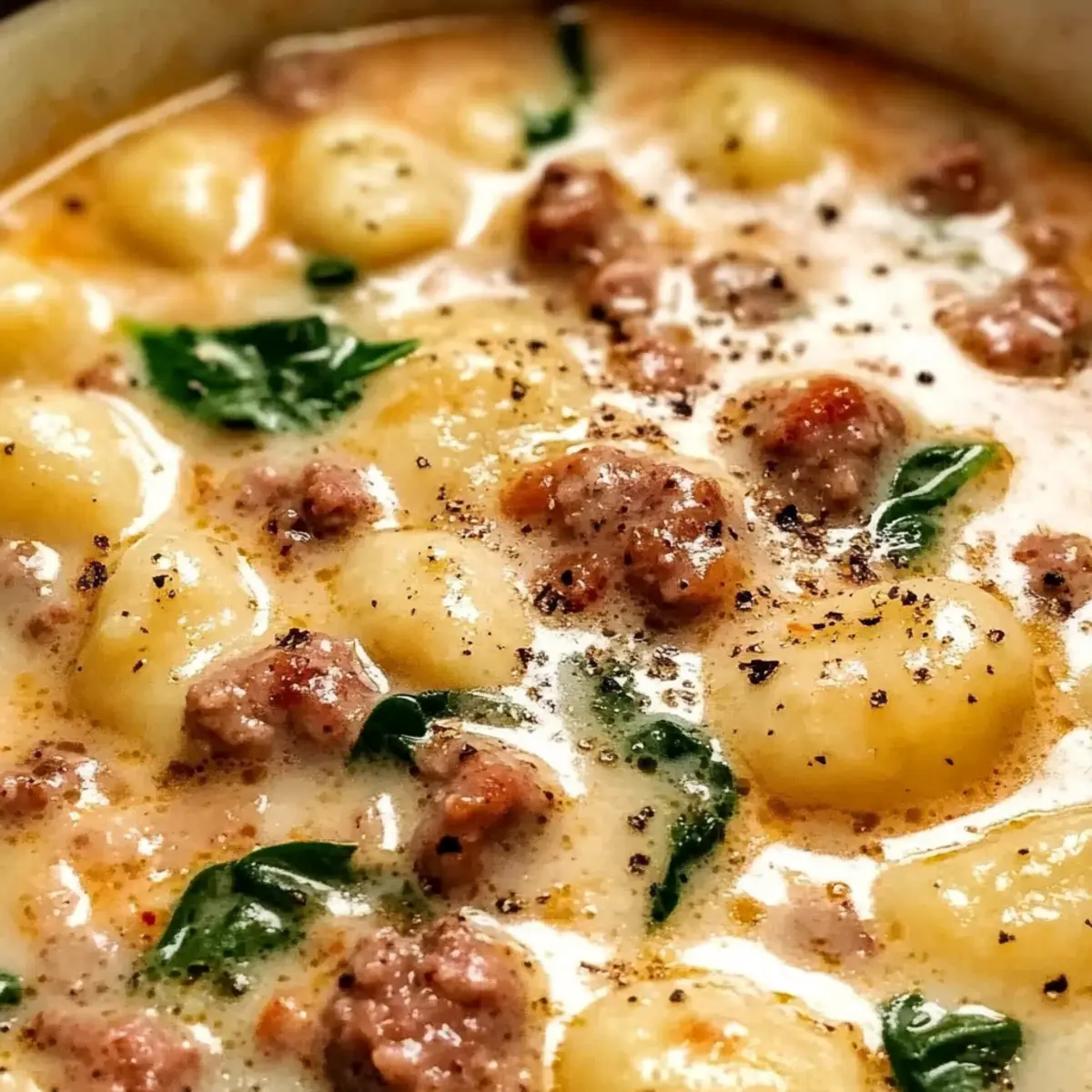 Italienische Wurst Gnocchi Suppe für Gemütliche Abende