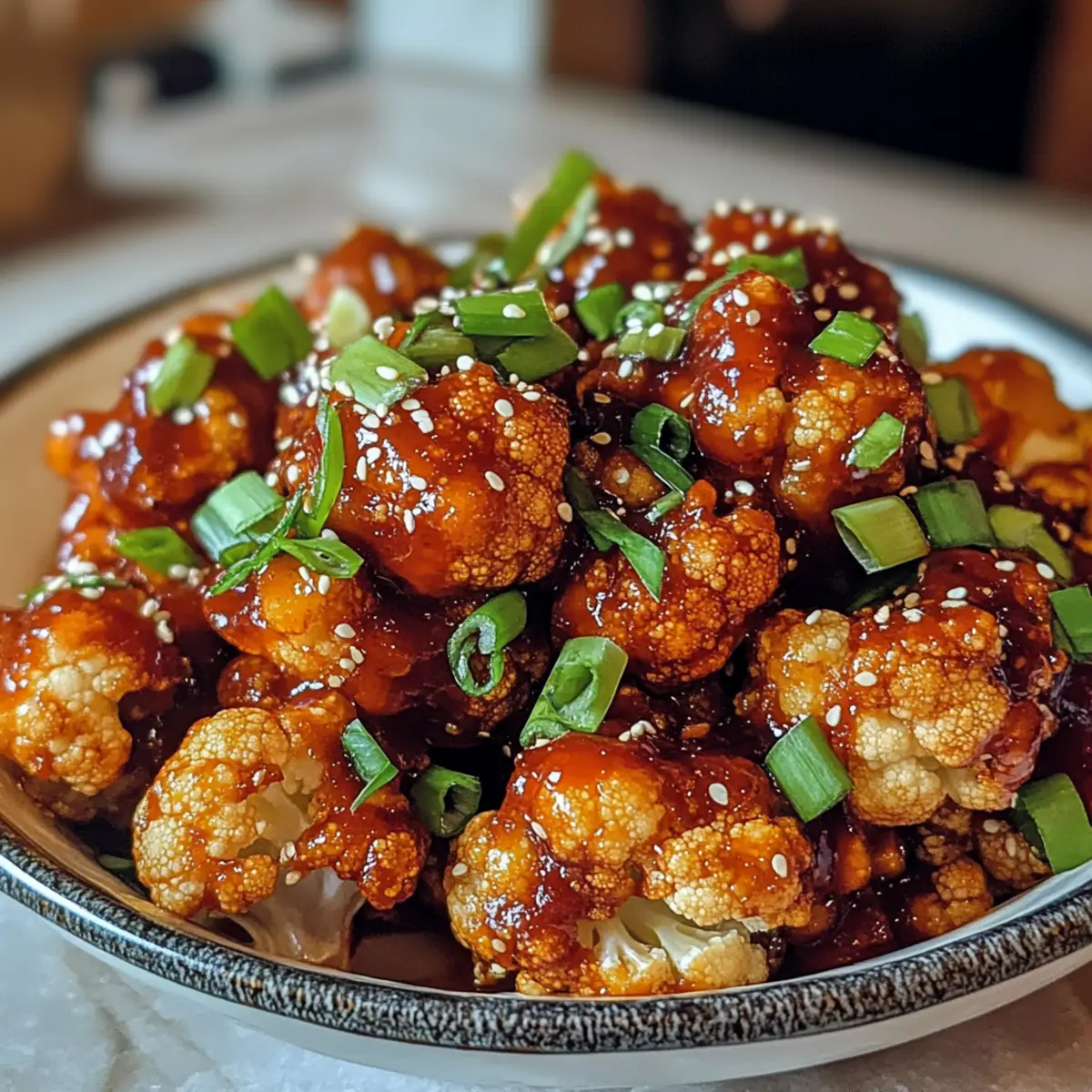 Koreanischer gebackener Blumenkohl: Süß und Würzig