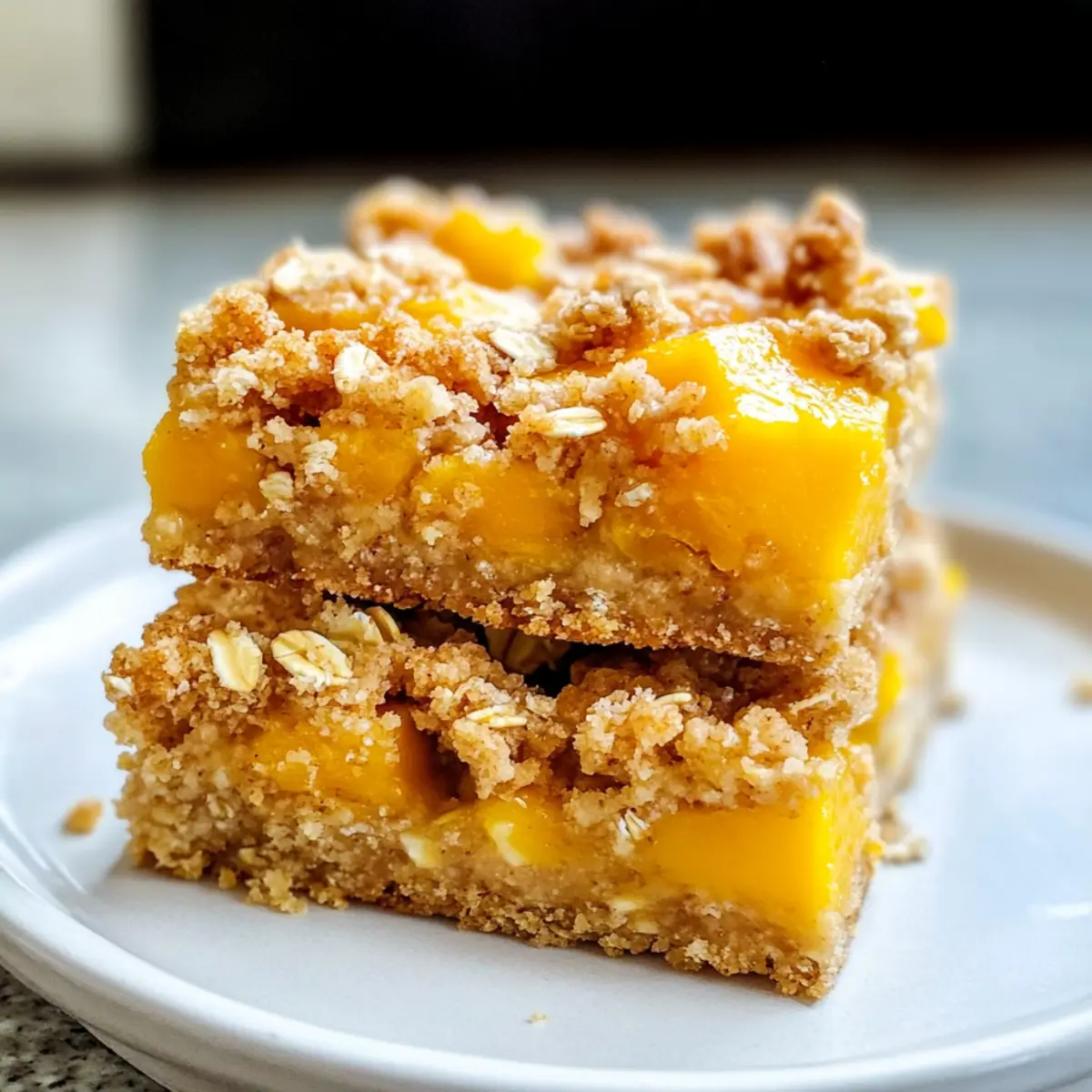 Mango Haferflocken Streusel Riegel – Einfaches Rezept