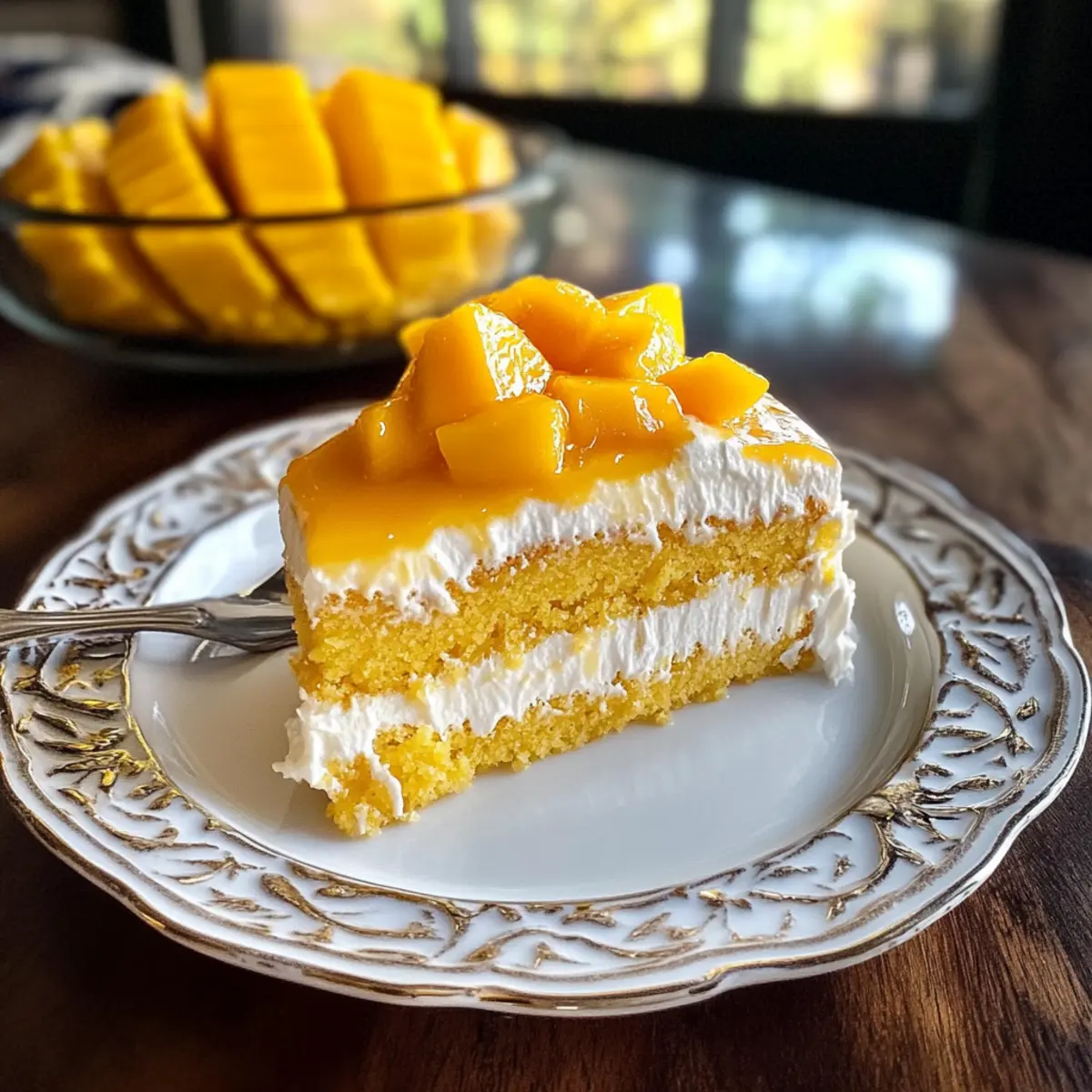 Mango Tres Leches Kuchen für tropischen Genuss