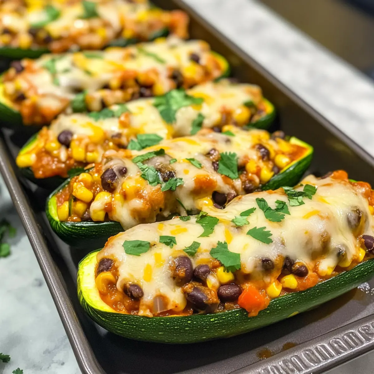 Mexikanische Zucchiniboote für den ultimativen Genuss