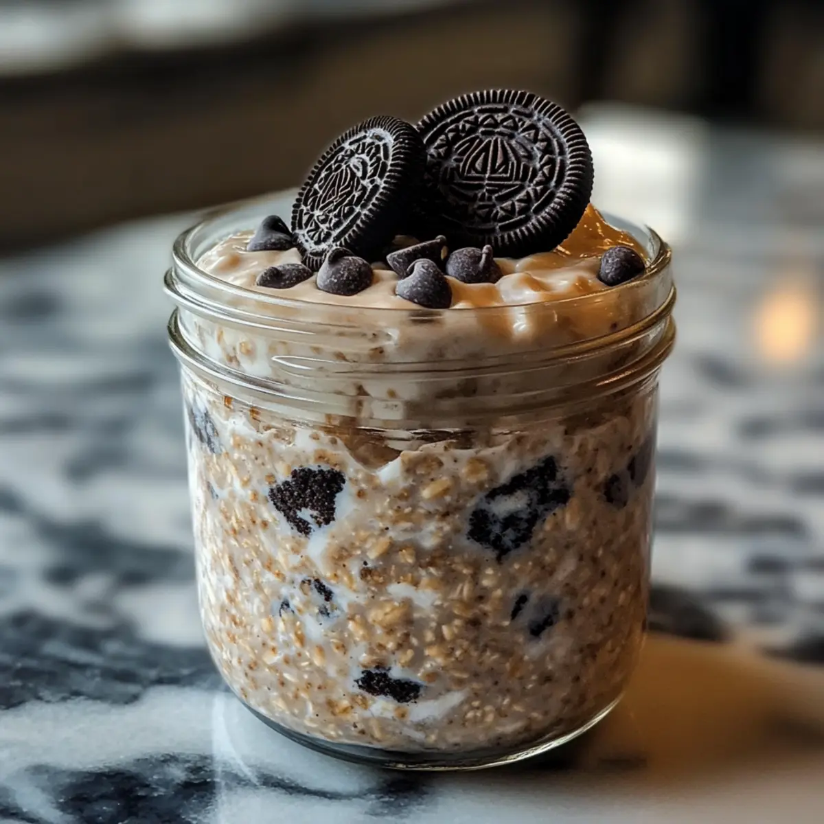 Oreo Übernacht Haferflocken für köstliche Morgenstunden