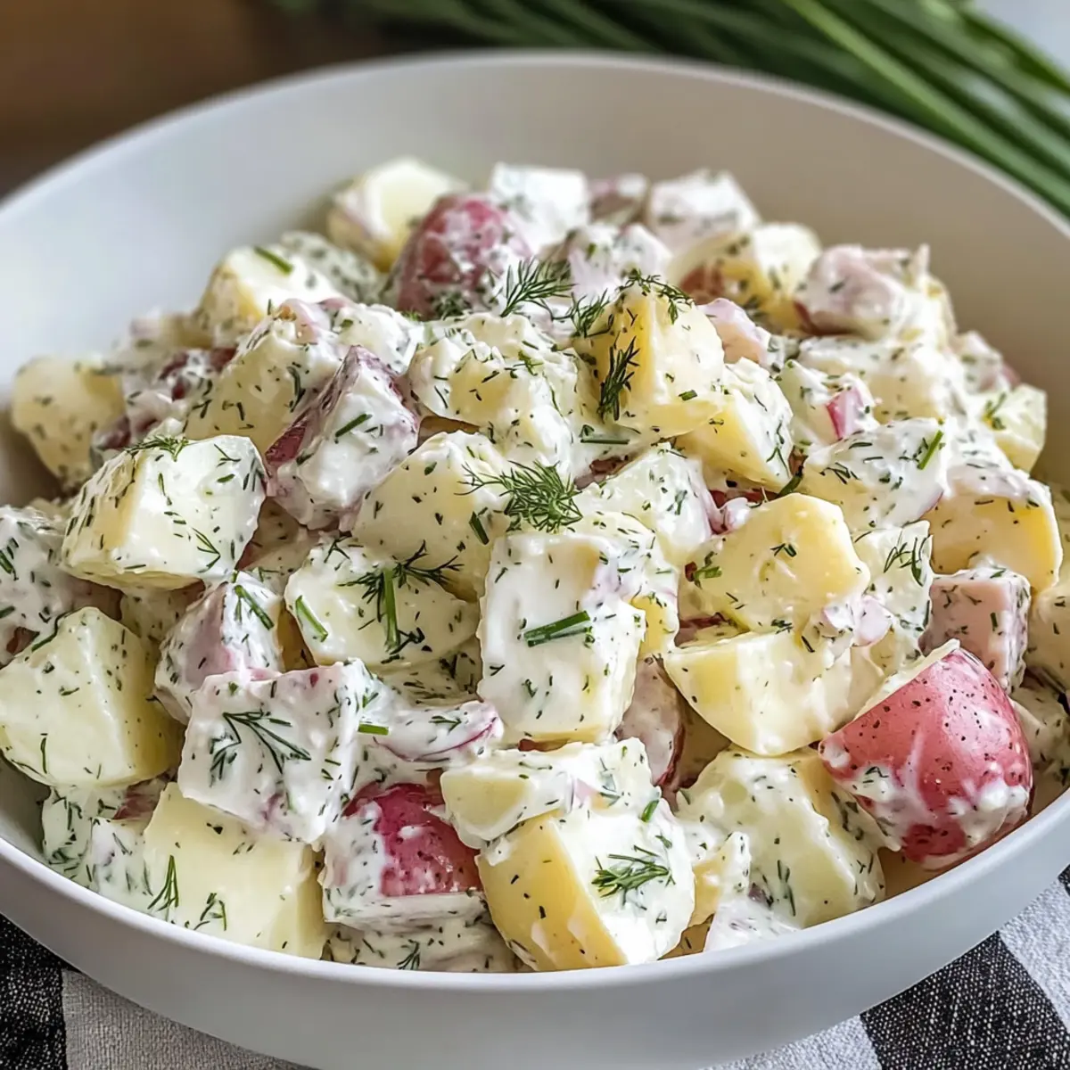 Roter Kartoffelsalat mit cremigem Dressing