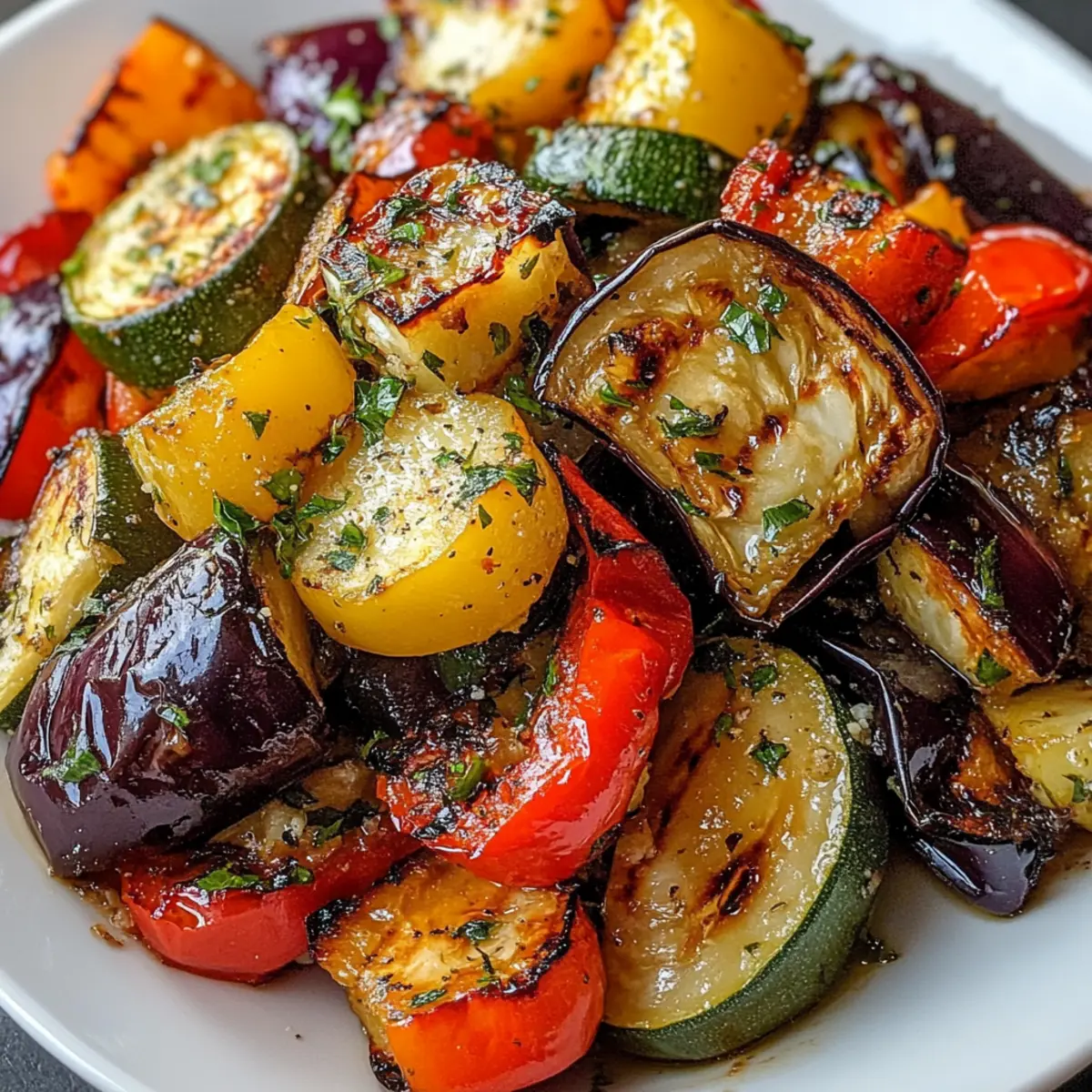 Geröstetes mediterranes griechisches Gemüse einfach genießen