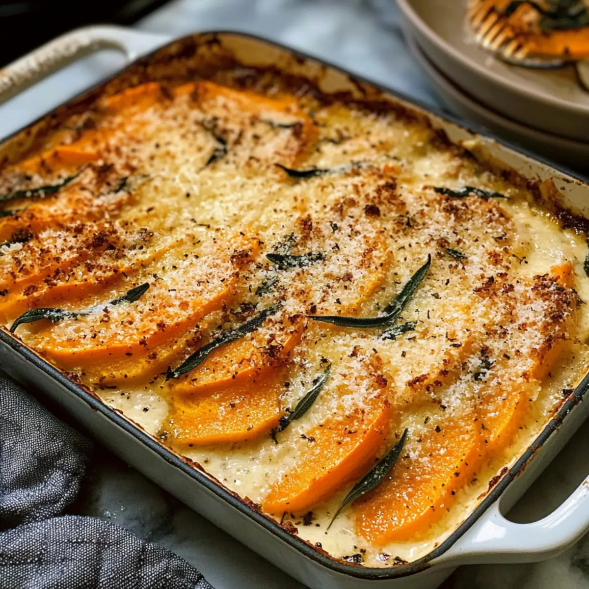 Salbeibutterkürbisgratin für herbstliche Genussmomente