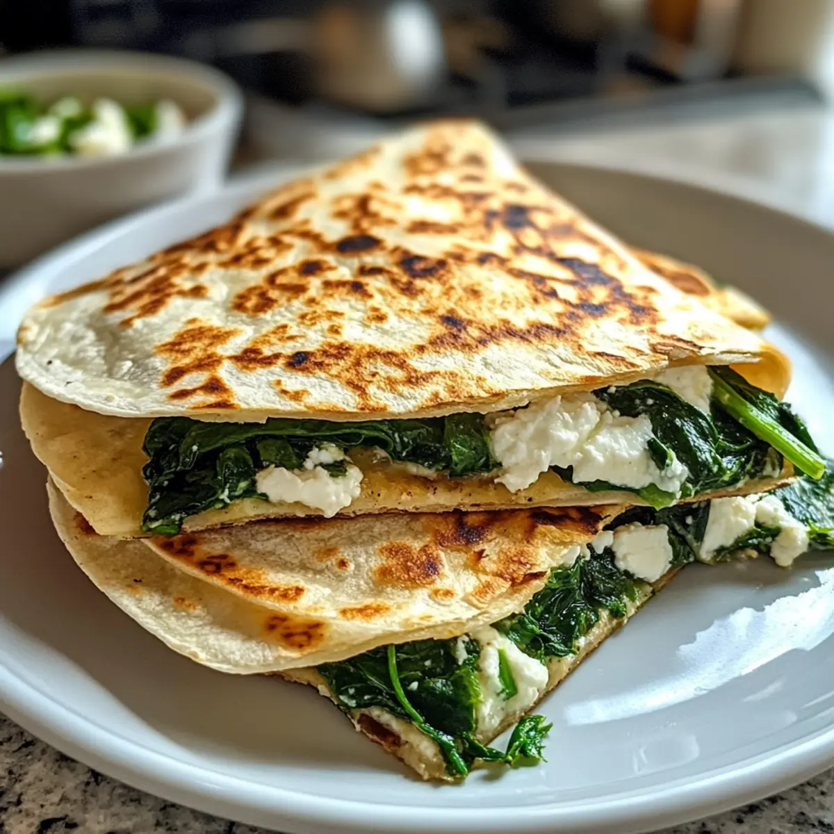 Spinat und Feta Quesadillas in 26 Minuten