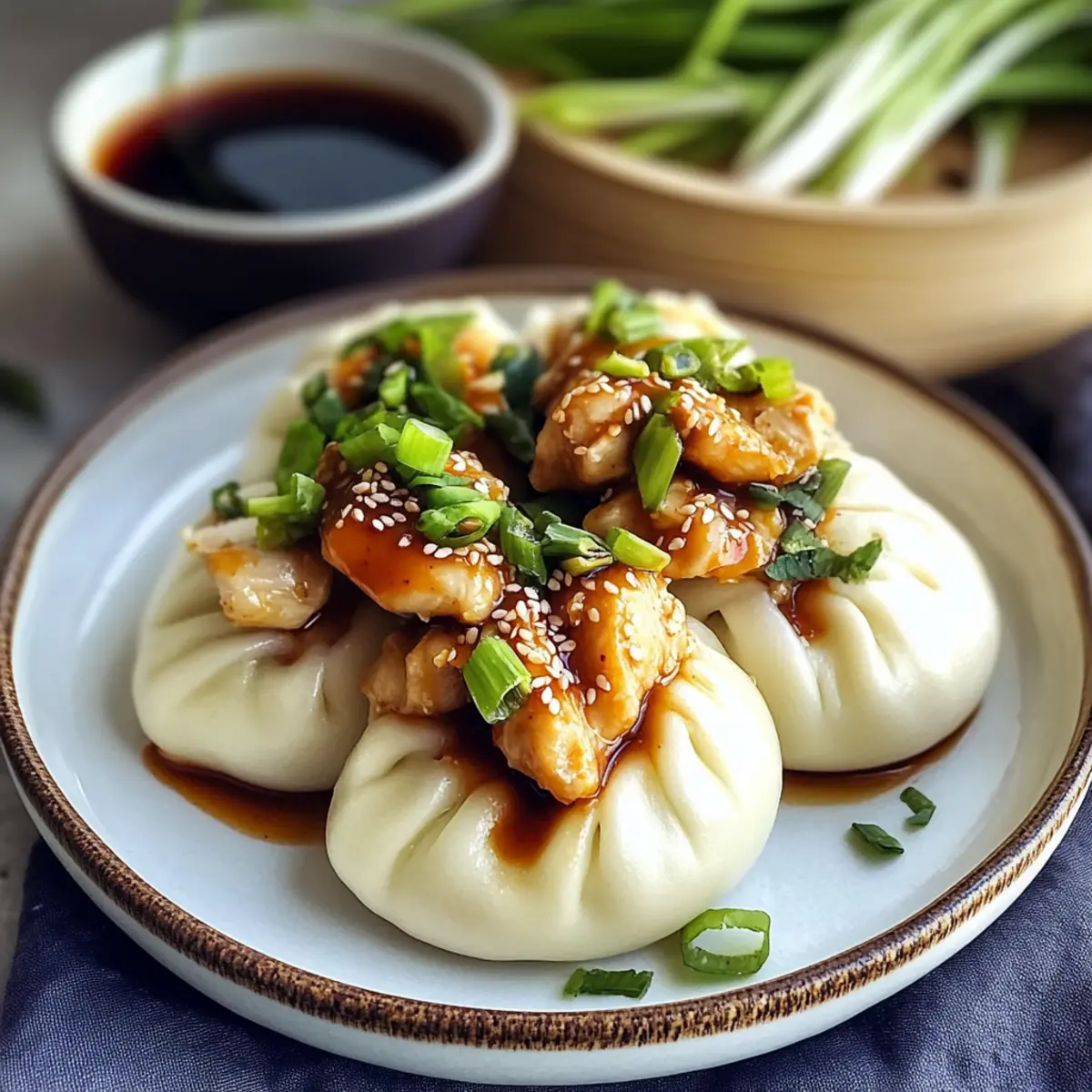 Klebrige koreanische Hähnchen-Dampfnudeln: Genuss Pur