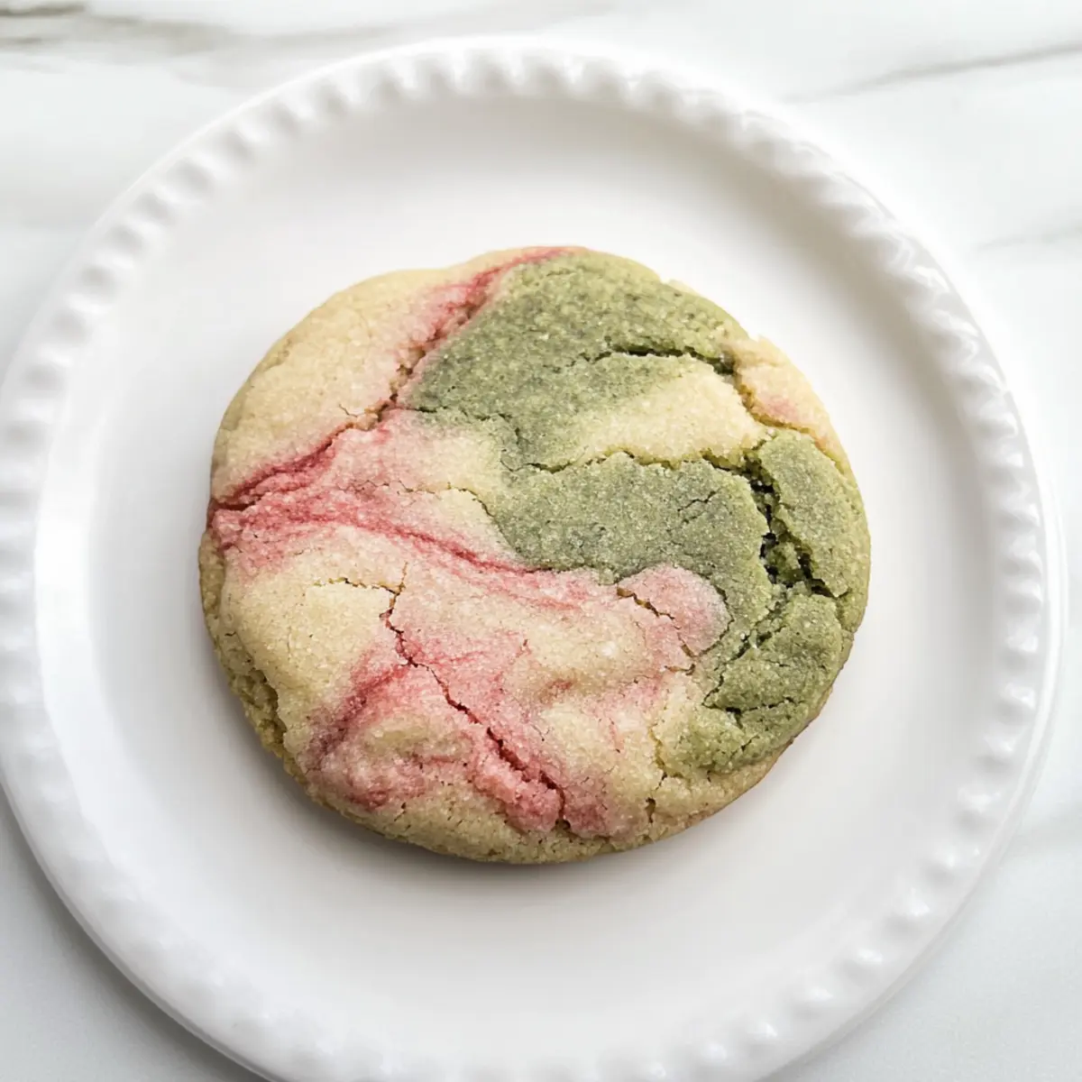 Erdbeer-Matcha-Marmorplätzchen für bunten Genuss