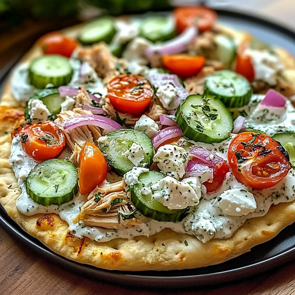 Tzatziki Hähnchen Pizza: Gesunde Genussmomente