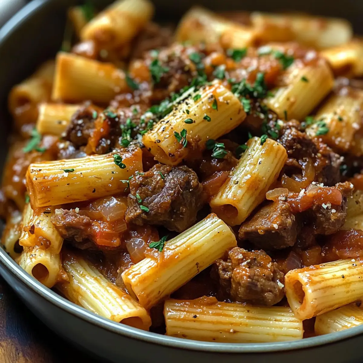 Ziti alla Genovese für echte italienische Genüsse