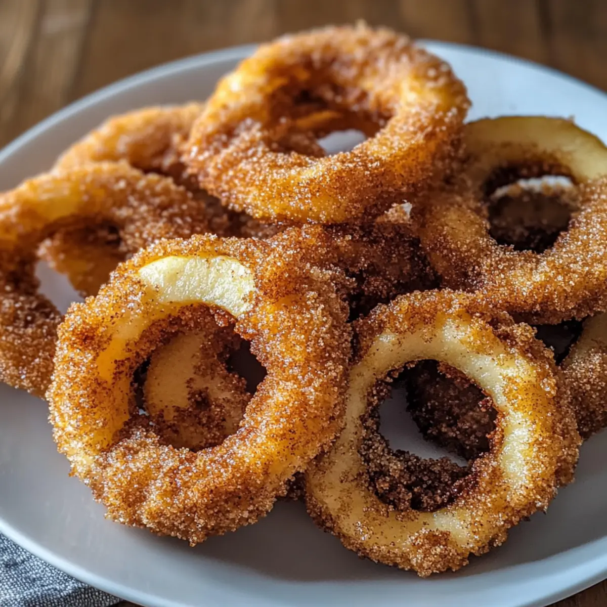 Luftfritteuse Zimt-Apfelringe in Minuten zubereiten