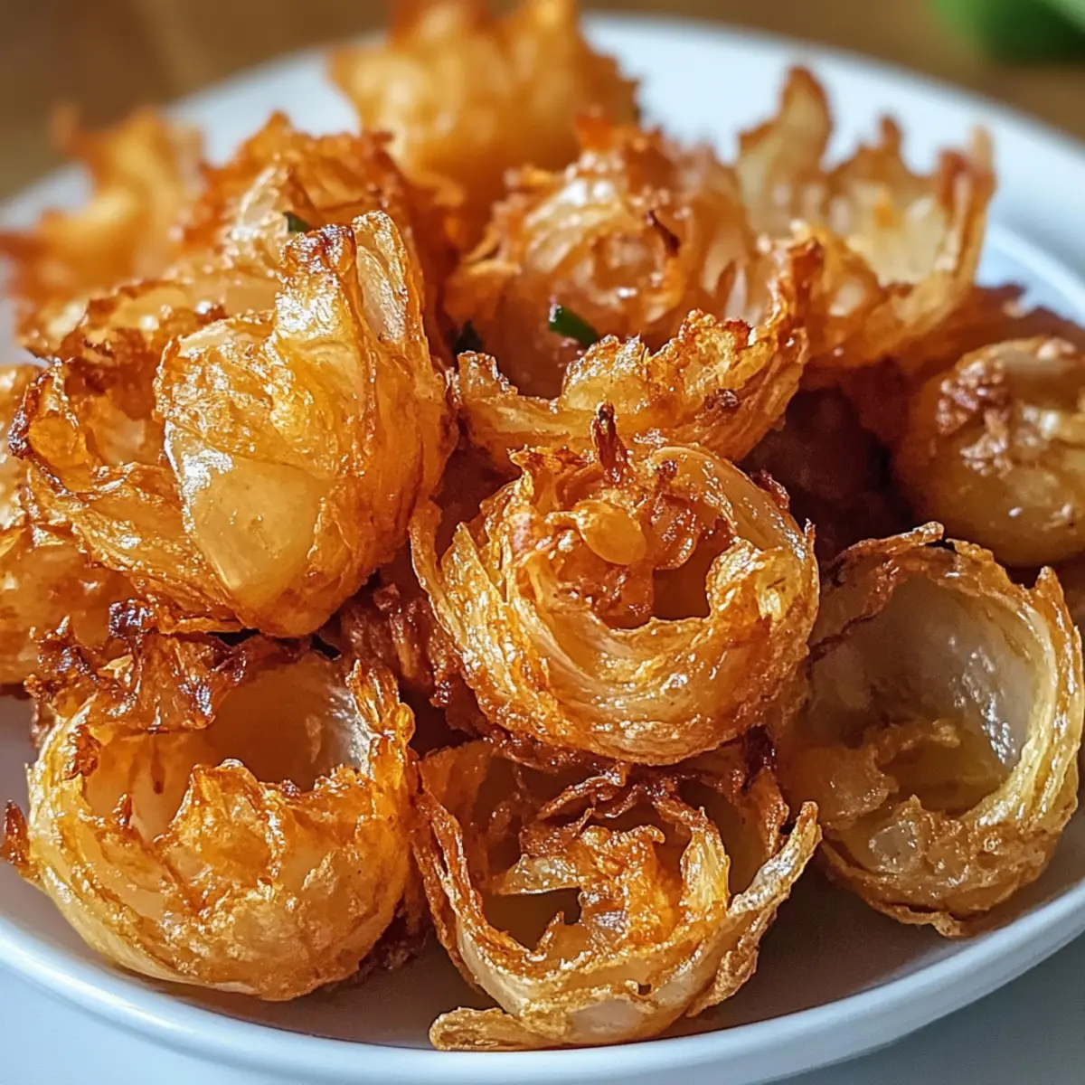 Luftfritteuse knusprige Mini-Blühzwiebeln ganz einfach
