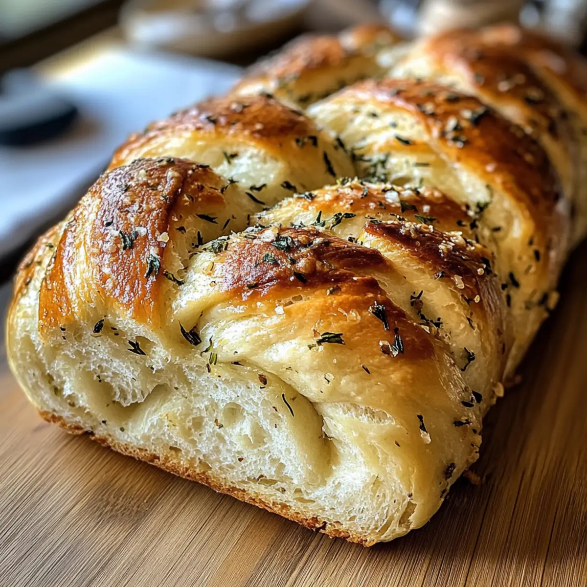 Aromatisches Knoblauch-Kräuter Zopfbrot für Genießer