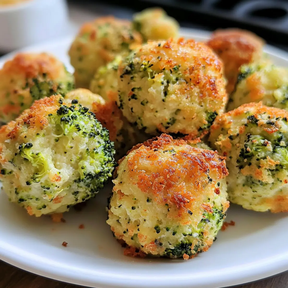 Gebratene Brokkoli-Käsebällchen für leckere Snacks
