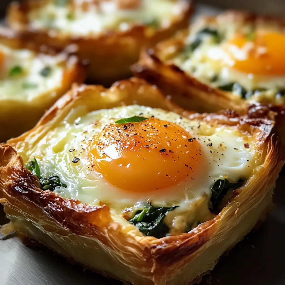 Gebackene Eier Napoleon für einen eleganten Brunch