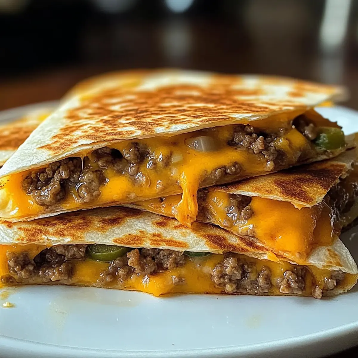 Käseburger-Quesadillas schnell und lecker zubereiten