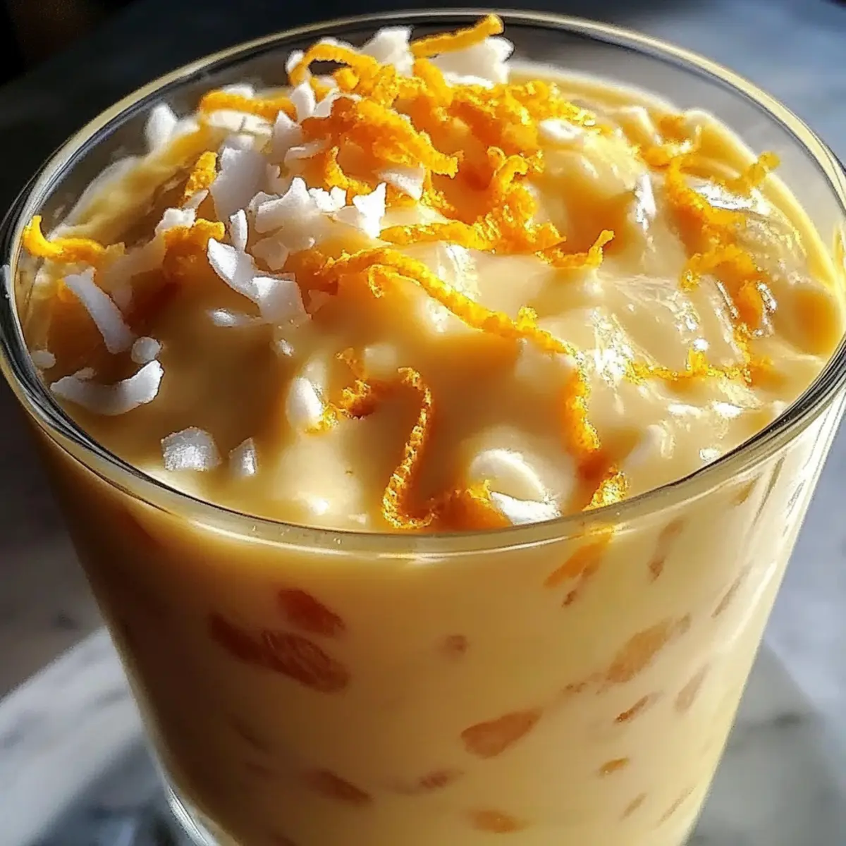 Kokosnuss-Orangen-Glow – Cremiges, veganes Dessert