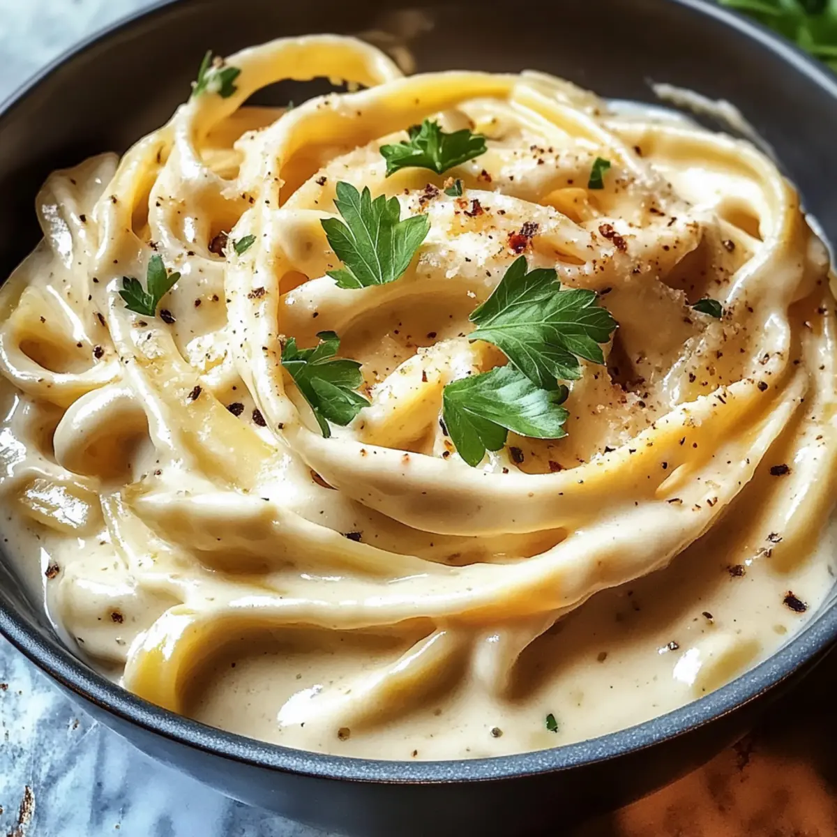 Cremige proteinreiche gesunde Alfredo-Sauce zaubern