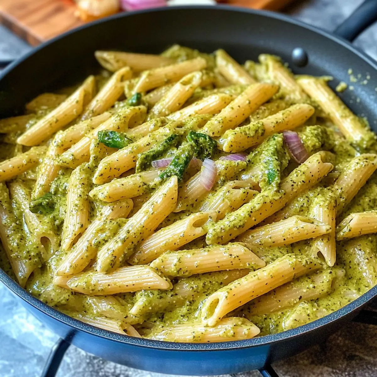 Cremige Pesto-Sauce Pasta für deine schnellen Abende