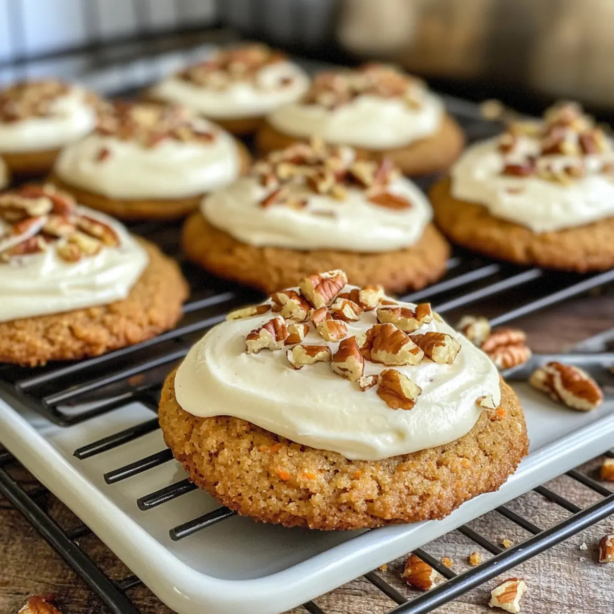 Crumbl Karottenkekse Nachahmung für Zuhause