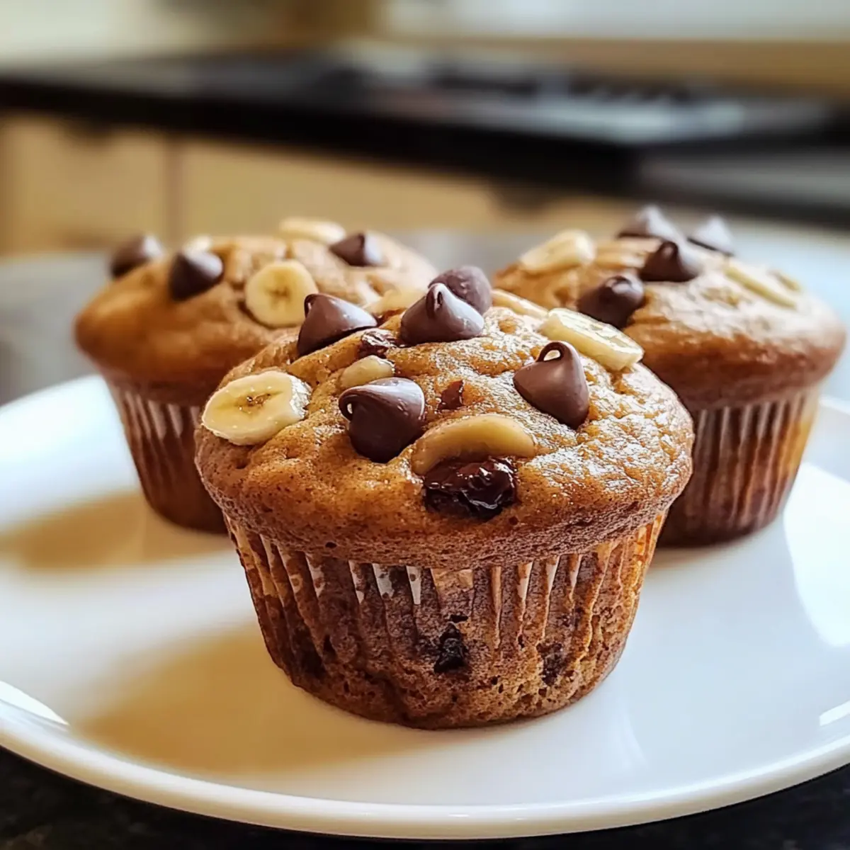 Gesunde Erdnussbutter Bananen Muffins für jeden Tag