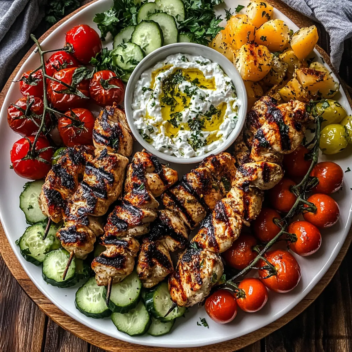 Griechisches Hühnchen Souvlaki für dein Buffet