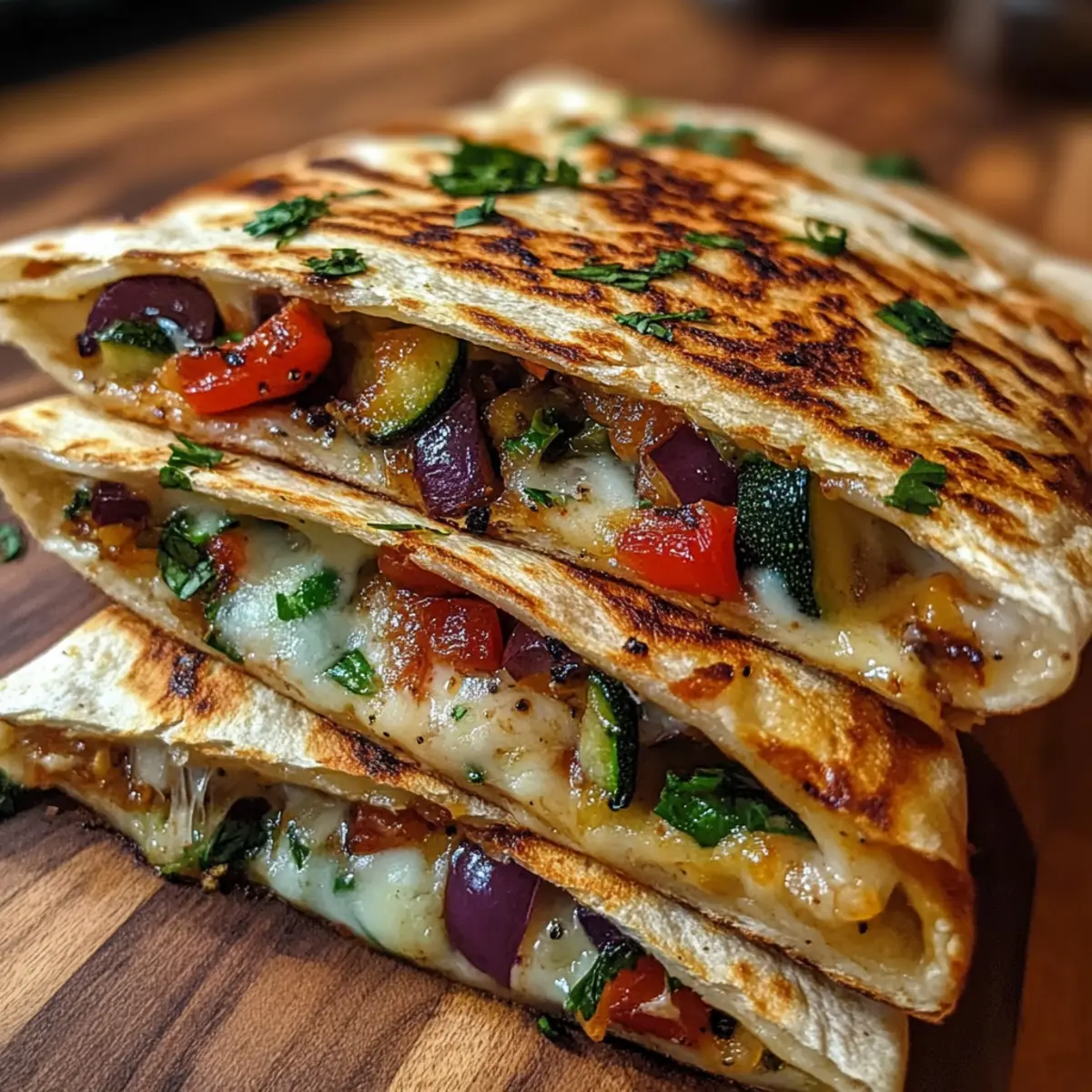 Gegrillte mediterrane Gemüse-Quesadillas für jeden Tag