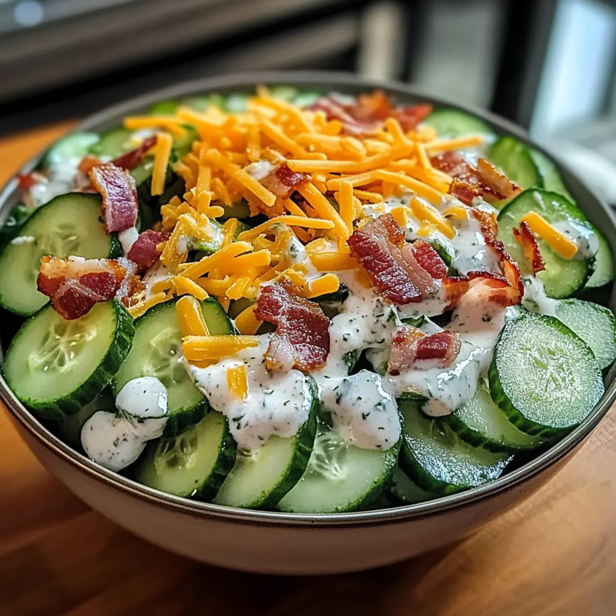 Gurken-Ranch-Crack-Salat für erfrischende Grillabende